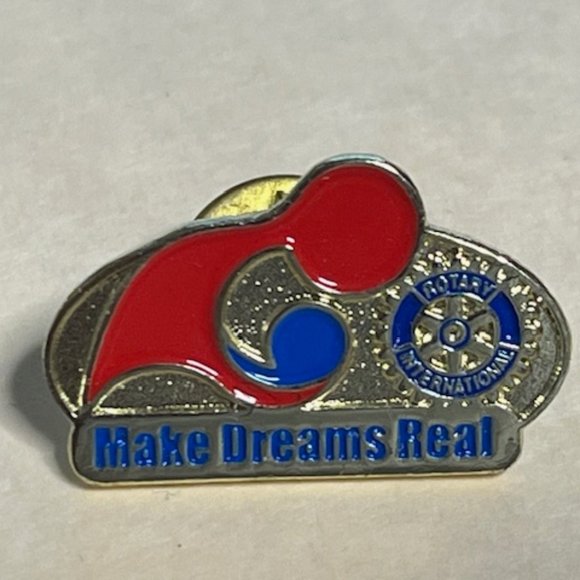 Rotary International Lapel Hat Badge Pin Club Member Make Dreams Real Group 1" - Picture 1 of 7